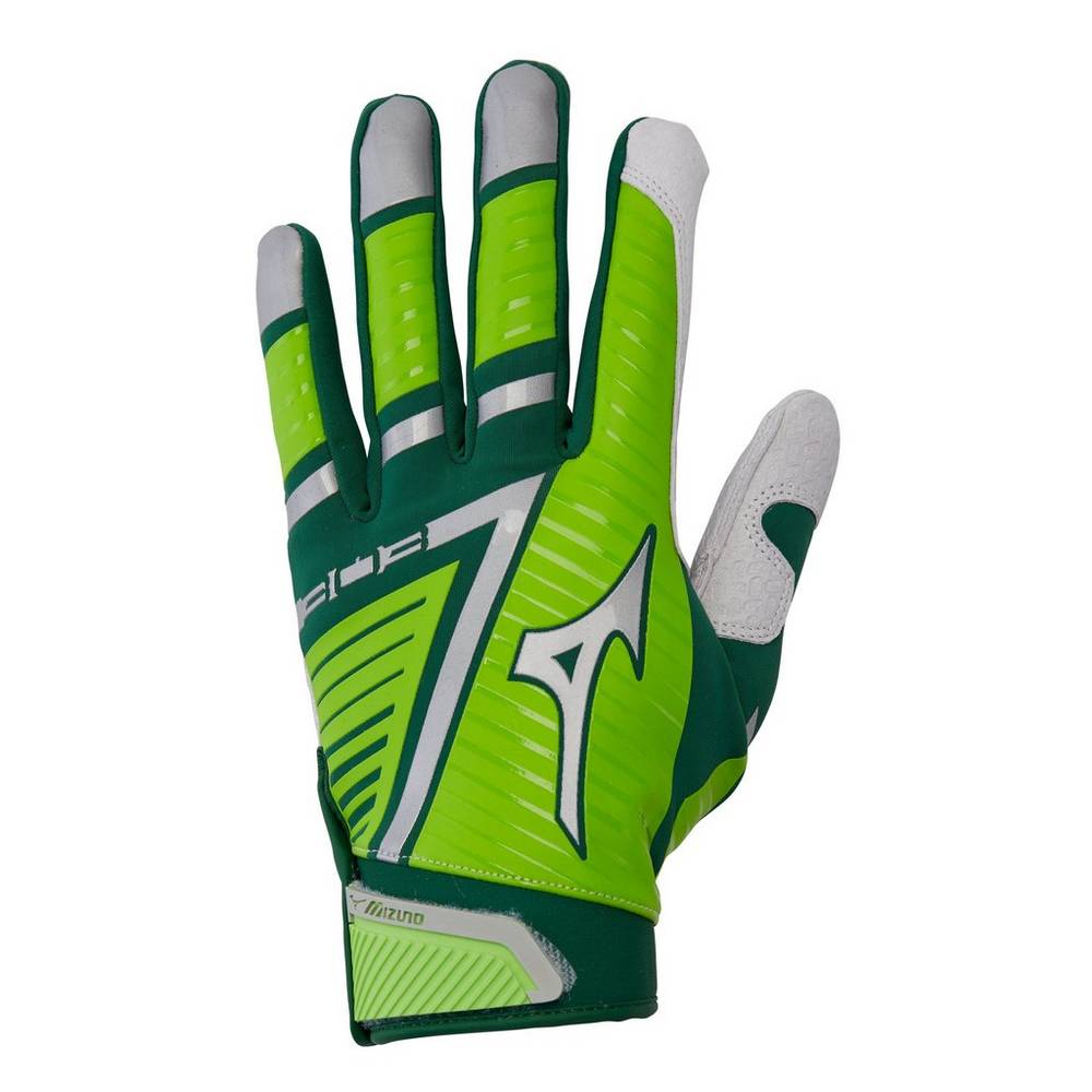 Panske Rukavice Mizuno B-130 Adult Baseball Batting Zelene/Svetlo Zelene Vypredaj XJZD21578